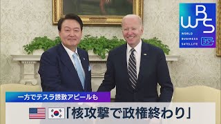 米韓首脳が会談「核攻撃で政権終わり」 尹大統領はテスラ誘致アピールも【WBS】（2023年4月27日）