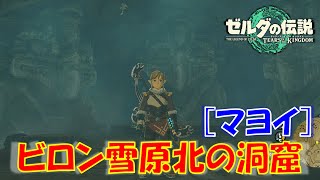 【ゼルダの伝説ティアキン】ビロン雪原北の洞窟のマヨイの場所を解説！