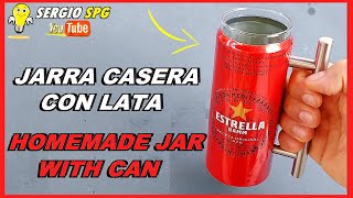 🍺Fabrico una JARRA de Estrella Damm con RESINA EPOXI 🍺I make a JAR of Estrella Damm with EPOXY RESIN