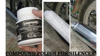 COMPOUND POLISH//SILENCER SHINE LIKE A NEW SUZUKI GS 150#subscribe #bike #modification #suzuki