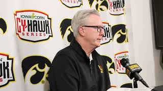 Iowa basketball coach Fran McCaffery reacts to loss to Iowa State