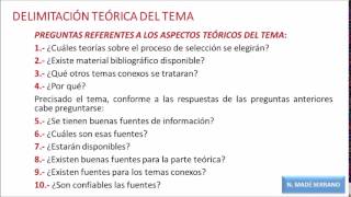 DELIMITACIÓN DEL TEMA DE INVESTIGACIÓN