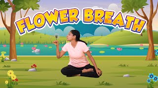 Breathing Exercise for Kids | The Flower Breath | Yoga for Kids | Sheetkari | Yoga Guppy
