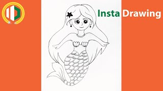 handy tips for beautifull drawing baby doll || girl with beautiful dress || insta drawing