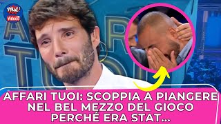 😰 Stefano De Martino, scoppia a piangere nel bel mezzo di Affari Tuoi: costretti a...