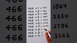 Write the Table of 466 in 17 second only..#maths #mathshack #mathstricks ‎@study_care0 