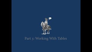 Working With Tables: Web Scraping With Python 3