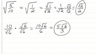 MAT 160 Section 9.6 Dividing Radicals