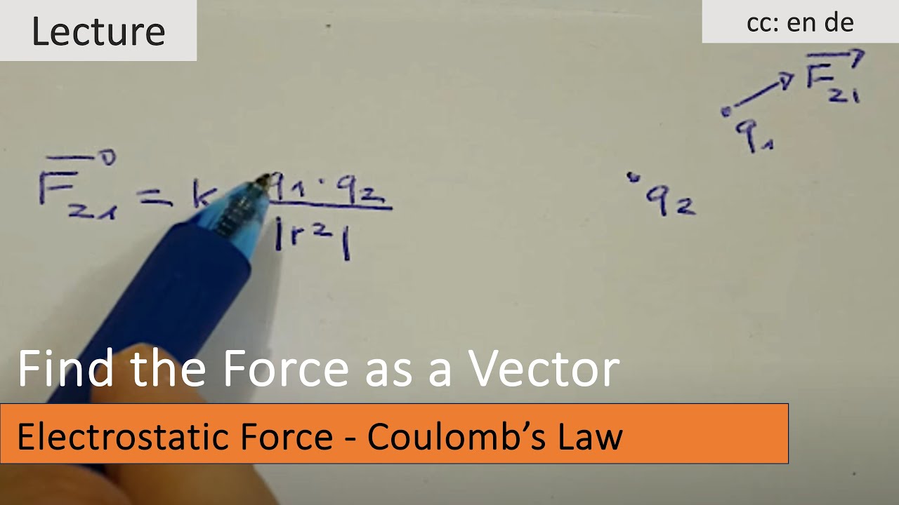 Coulomb's Law In Vector Form - YouTube