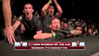UFC 194 Conor McGregor VS José Aldo - Corner's Reaction