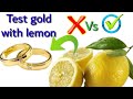 how to test gold at home with lemon