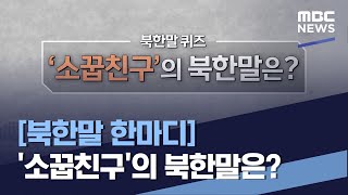 [북한말 한마디] '소꿉친구'의 북한말은? (2022.06.18/통일전망대/MBC)