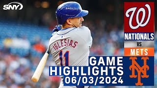 Mets vs Nationals (6/03/2024) | NY Mets Highlights | SNY