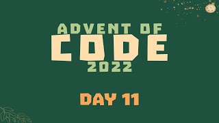 Advent of Code 2022 - Day 11 in JavaScript
