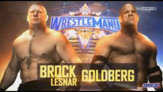 WWE Wrestlemania 33 Brock Lesnar vs Goldberg Official Match Card