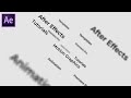 Camera Fly Trough Text Animation in After Effects - After Effects Tutorial | Text Reveal