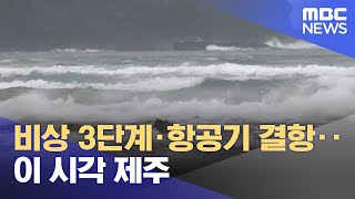 비상 3단계·항공기 결항‥이 시각 제주 (2023.08.09/12MBC뉴스)