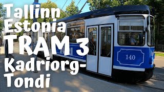 Estonia Tallinn Tram 3 Kadriorg - Tondi [4K] Summer 2020