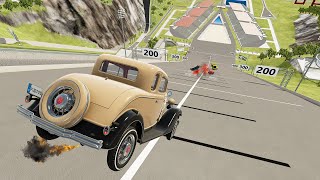 High Speed \u0026 Big Ramp Jumps with Expensive Cars #89 - BeamNG Drive | HanoverDrive