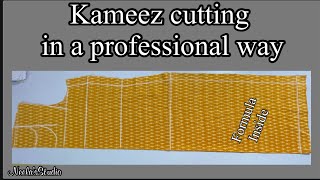 Kameez cutting in a professional method . Best fitted Kameez . With Formulas for all sizes.