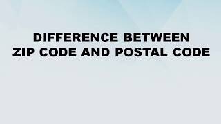 Difference between Zip Code and Postal Code || Zip Code vs Postal Code || Difference World