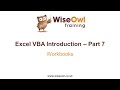 Excel VBA Introduction Part 7 - Workbooks