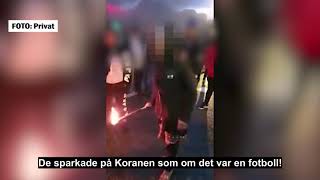 Filmen visar: 58-åriga kvinnan hetsar folksamlingen i Rosengård