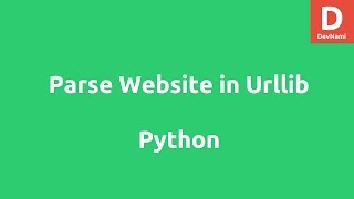 Parse Website with urllib in Python