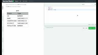 Hackerrank SQL Solution #4 Basic SQL - Select By ID