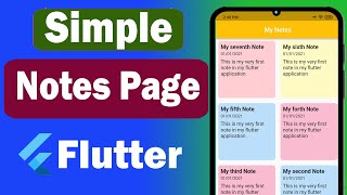 Notes Screen Flutter UI Speed Code | 2024