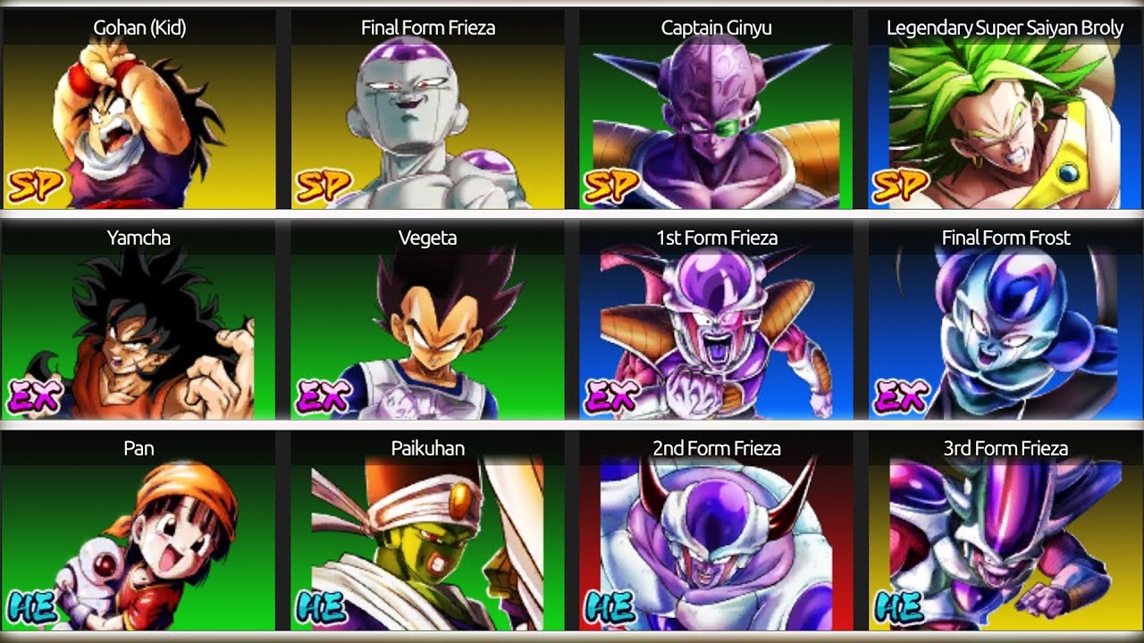 NEW DRAGON BALL LEGENDS SPARKING CHARACTERS! BROLY, FRIEZA, GINYU! | DB ...