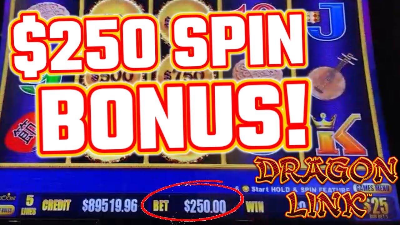 250 Spin Bonus тше Pure Excitment Of Winning A Massive Dragon Link
