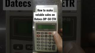 How to make vatable sales on Datecs DP-50 ETR #shorts #etr #datecs