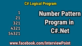 Number Pattern Program in C#.Net