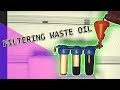 Filtering waste oil to 5 micron.