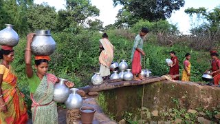 when you enter in a BHUYAN tribe indian(ODISHA)village early in the morning/tribal village lifestyle