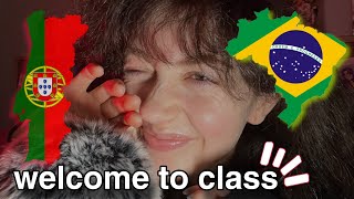 asmr welcome to portuguese class! 📖 (teaching you portuguese/teacher roleplay)