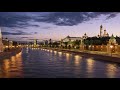 moscow kremlin at night. time lapse stock video