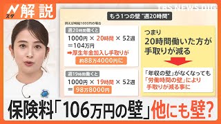 保険料「106万円の壁」撤廃へ　残るもうひとつの壁“週20時間”　税金「103万の壁」の進展は？【Nスタ解説】｜TBS NEWS DIG