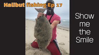 Halibut fishing Ep 17 when I use leader line for surf fishing and how I use the knot/Double Uni Knot