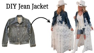 How To Make an Upcycled Denim Lace and Applique Duster