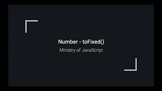 What is .toFixed() in JavaScript