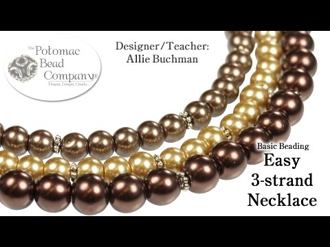 Easy 3 Strand Beaded Necklace Easy 3 Strand Beaded Necklace