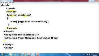 onload event in javascript