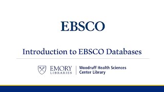 Introduction to EBSCO Databases