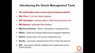 02 12 Introducing the Oracle Management Tools Oracle Database 12c Fundamentals