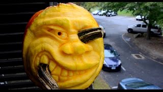 3D Pumpkin Carving Time Lapse #2