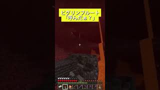 【マイクラ】ピグリンブルート「オレ呼ばれた気がする」#Shorts　#minecraft  #マインクラフト  #マイクラ統合版 【マイクラ】【Minecraft】