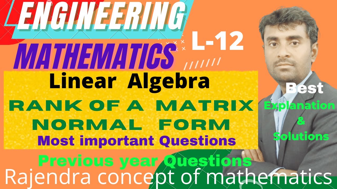 Rank Of Matrix | How To Find Of Rank Of Matrix Using Normal Form ...