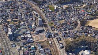 Google Earth 長府駅(山口県) 山陽本線